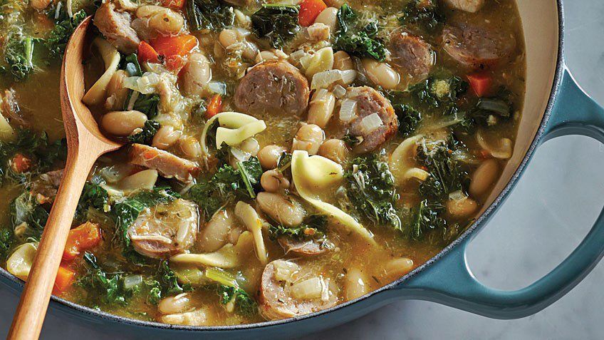 Hearty Sausage, Kale & Bean Stew