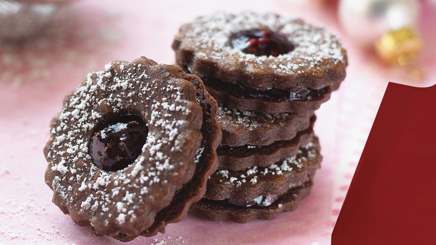 Mocha Linzer Cookies with Wild Jumbleberry Jam