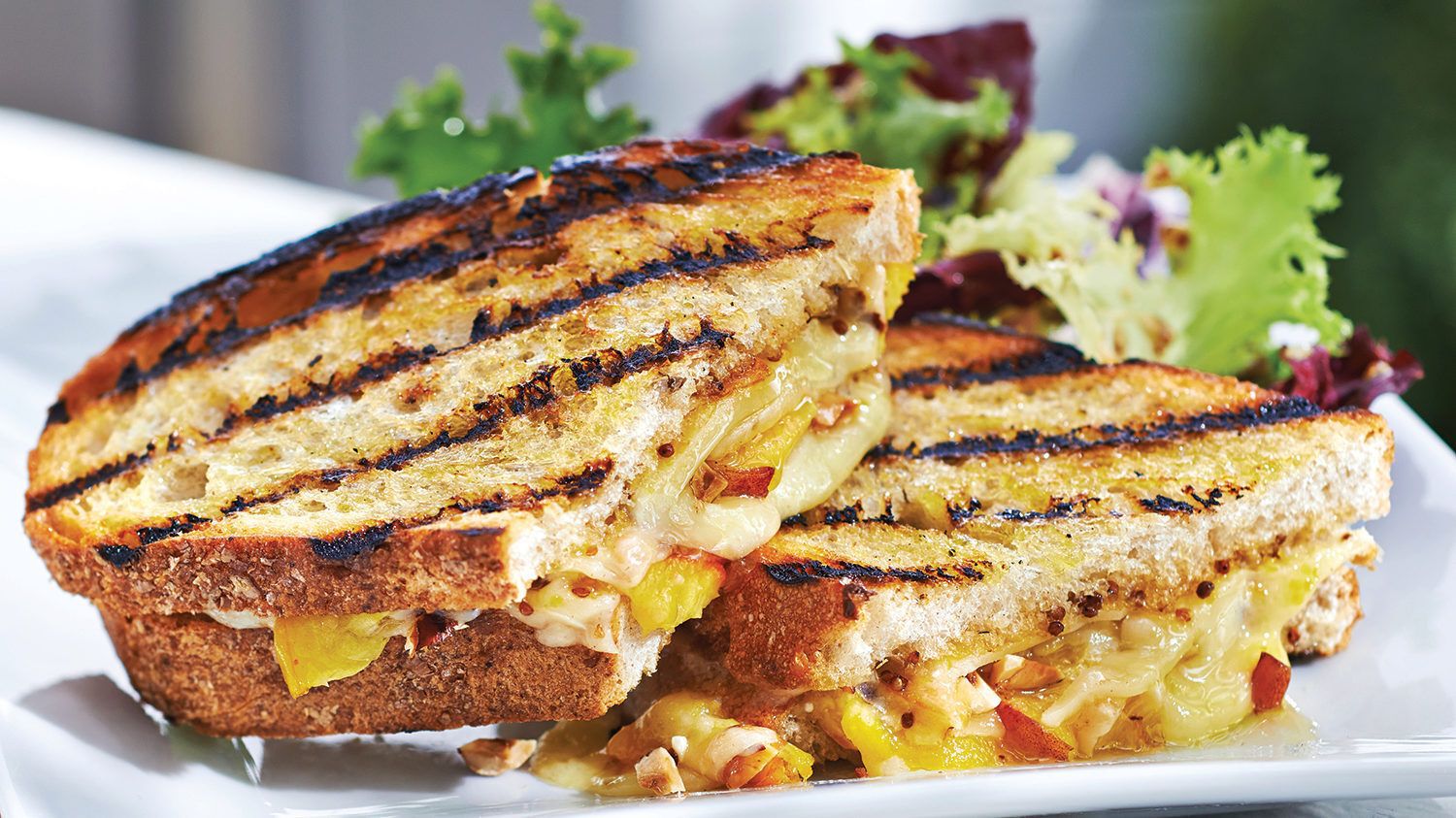 Peach & Comté Grilled Cheese