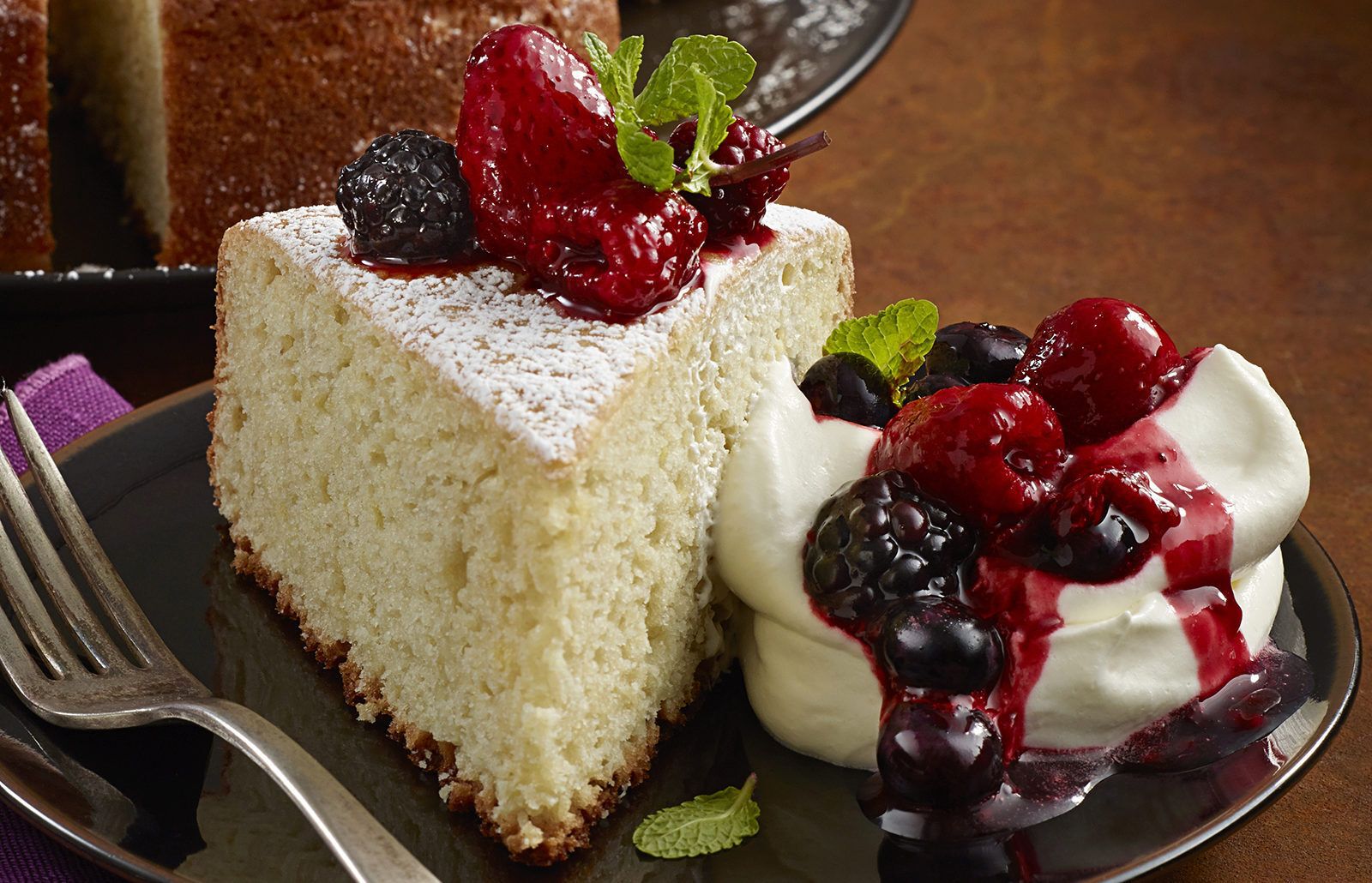 dairy-free-lemon-cake-with-berry-sauce