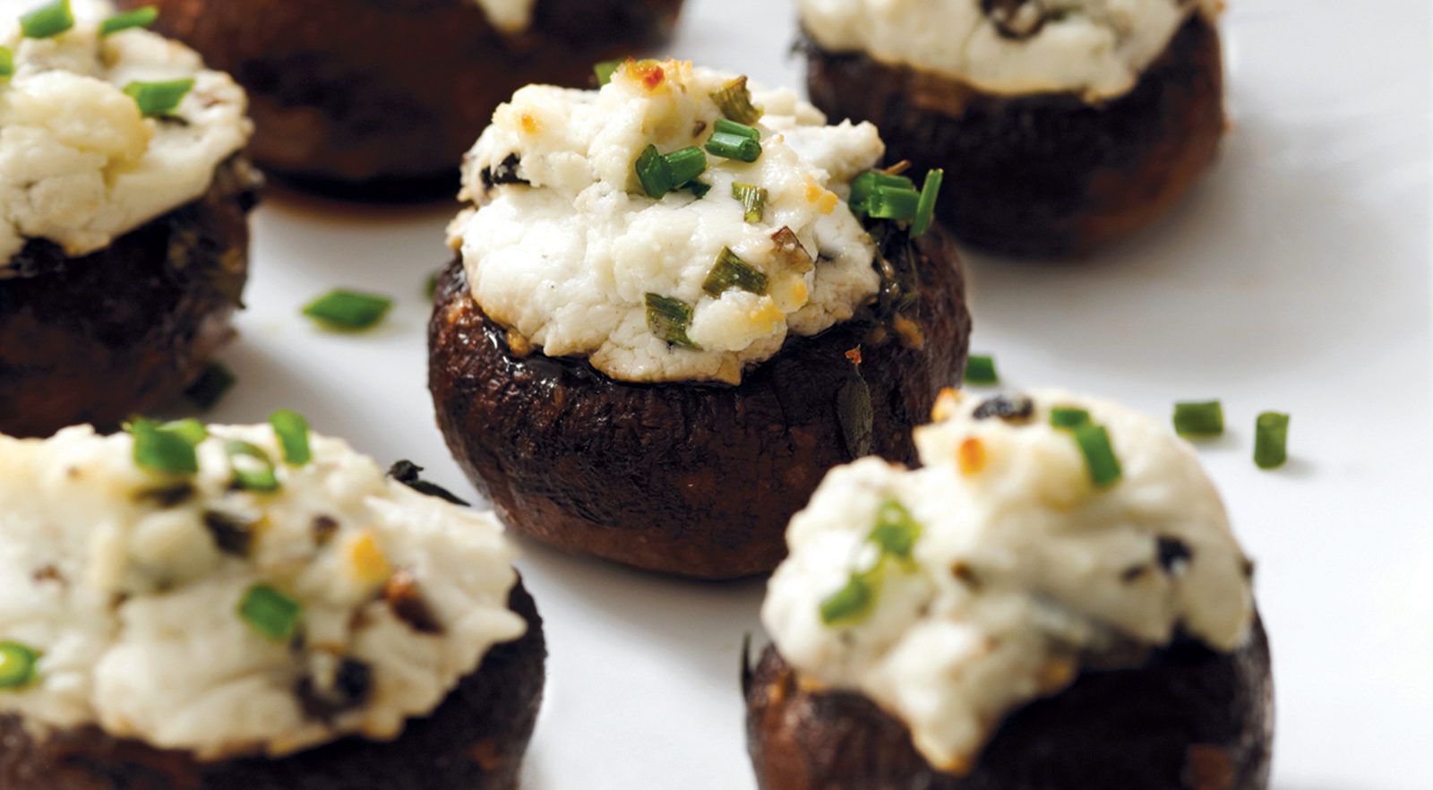 Goat Cheese-Stuffed Mushroom Caps