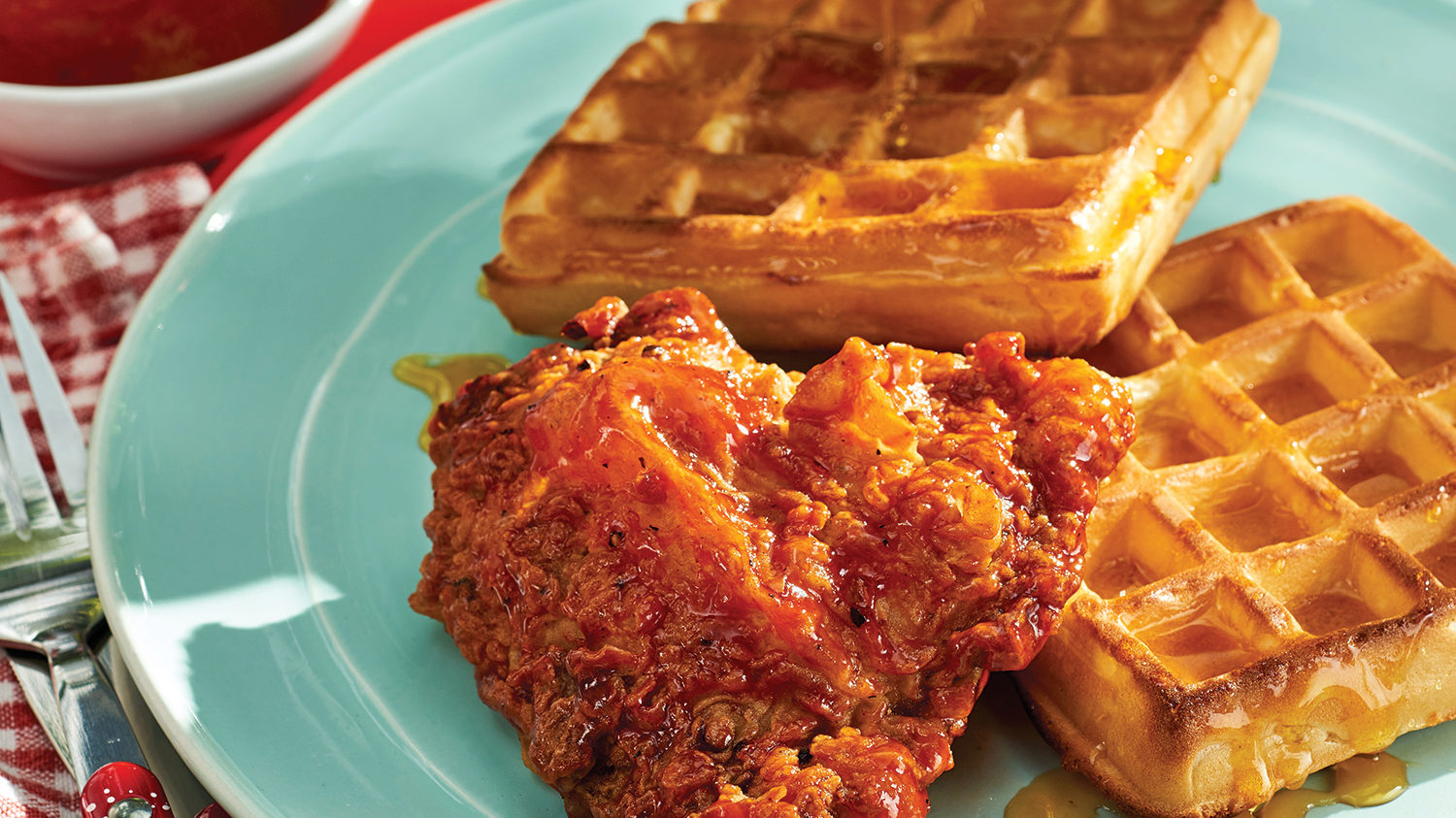 Maple-Glazed Fried Chicken & Waffles