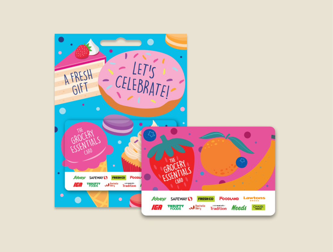 An image showing two gift card.